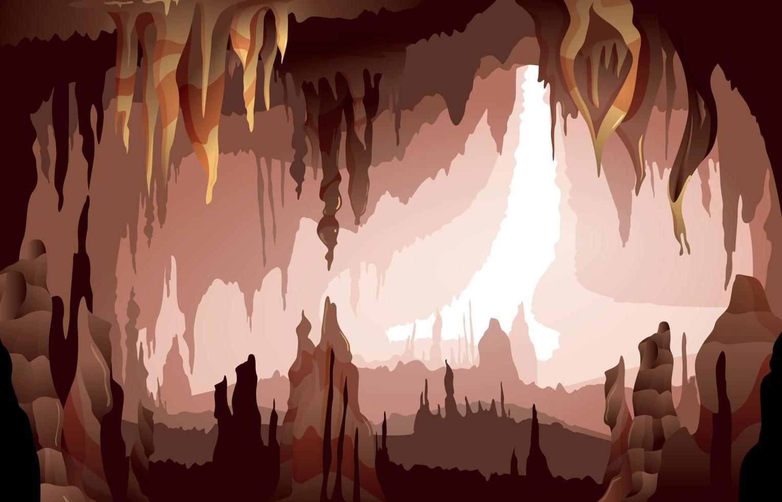 Stalactites Stalagmites Cave Interior View | Pixel Art Background, Cave ... with Mastering the Techniques of Stalagmite Wall Art Design