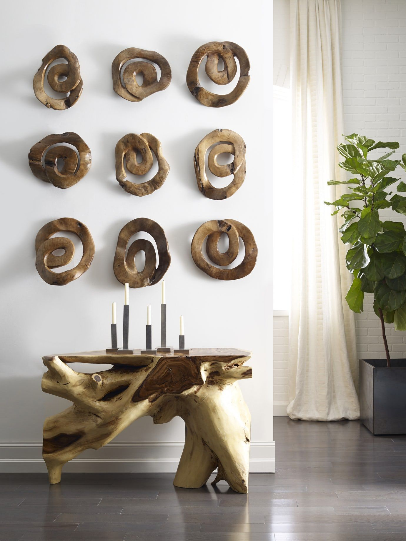 Artisanal Excellence in Modern Home Decor Through Teak Wall Pieces