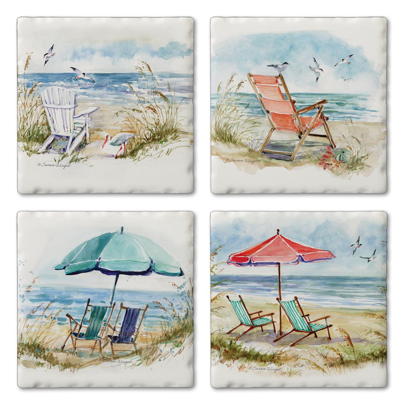 Capturing Coastal Moments Through Four Landscape Panels