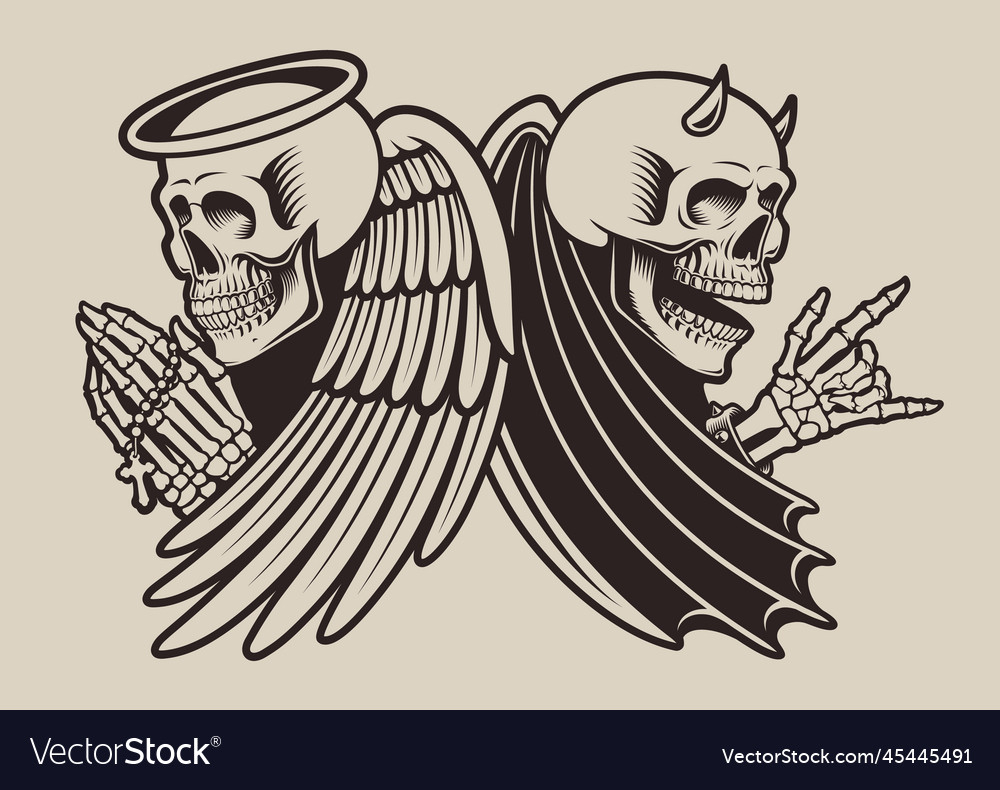 Creating Meaning Through Vintage Style Devil and Skull Artwork