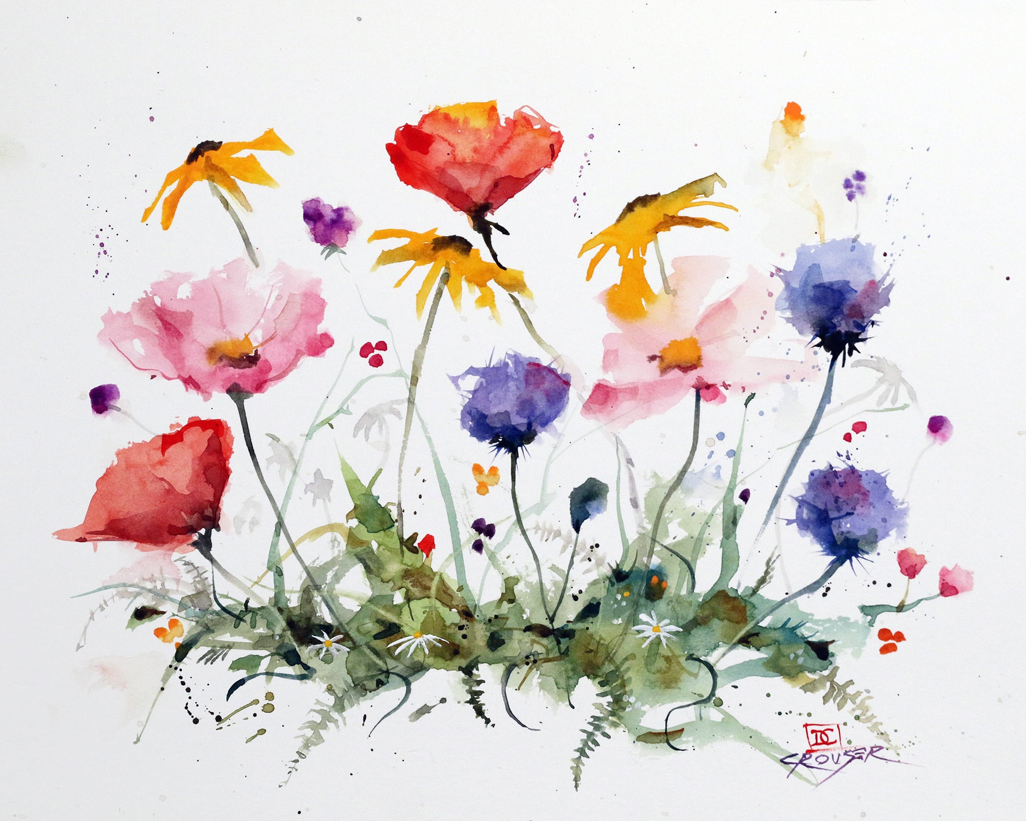 Artistic Expression Through Watercolor and Floral Design