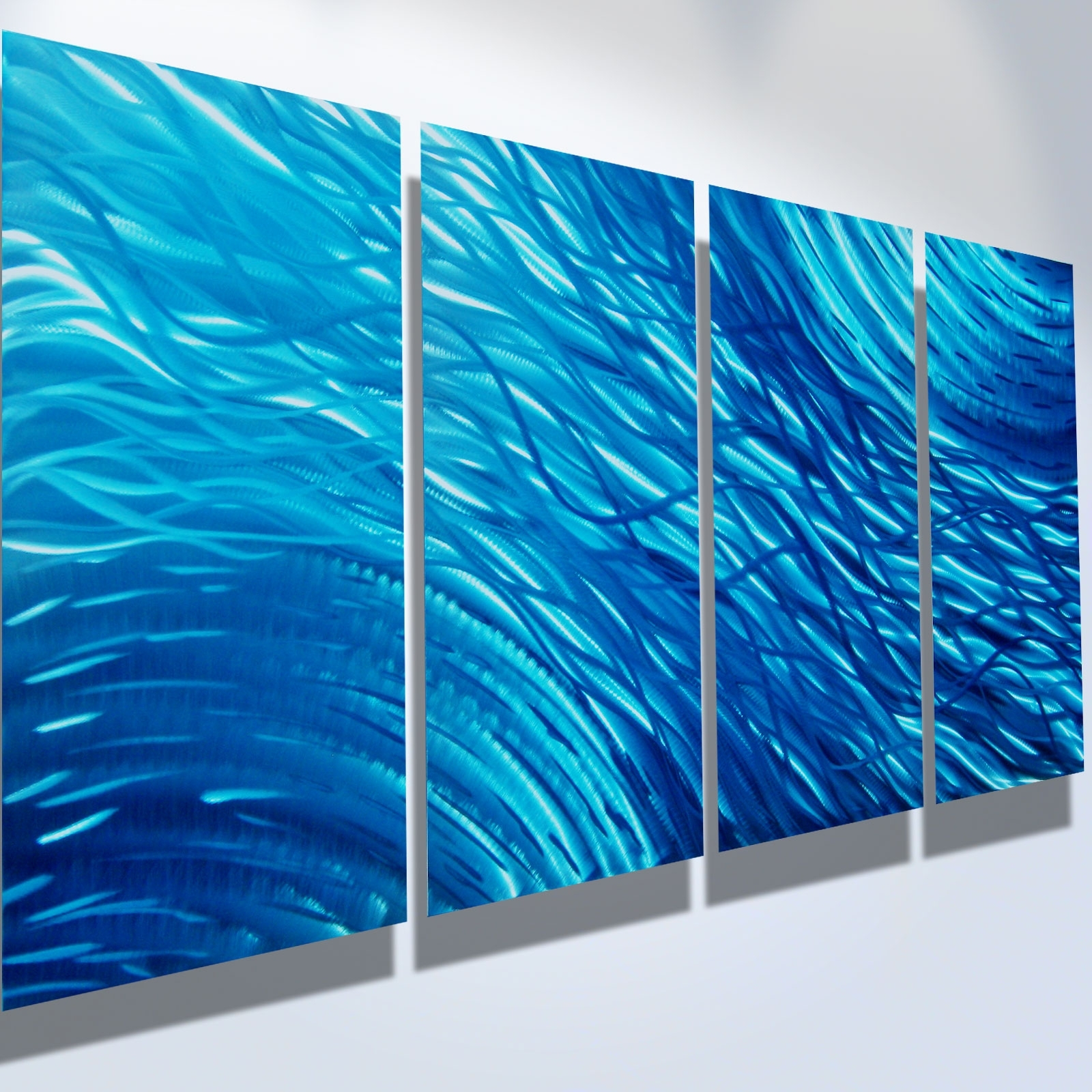 Artistic Expression Through Ocean Ikat B Abstract Wall Designs