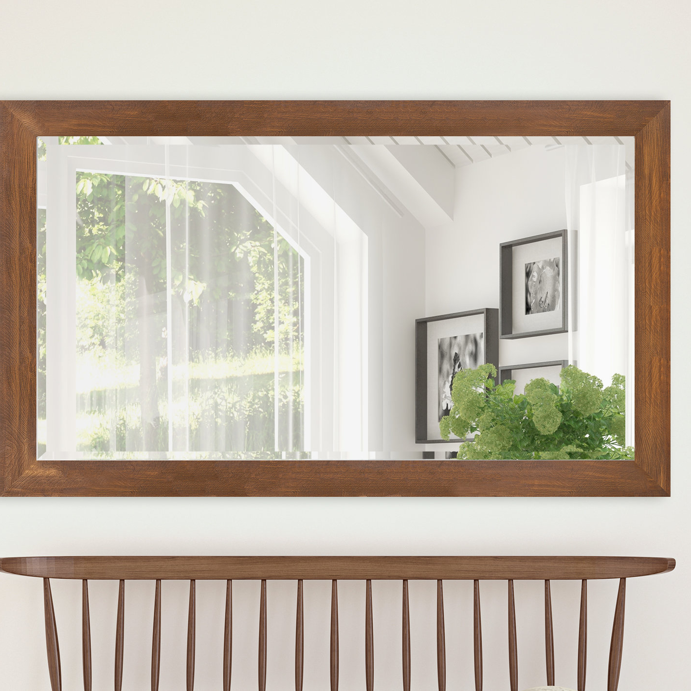 The Craftsmanship Behind Solid Wood Framed Wall Mirrors with Beveled Edges