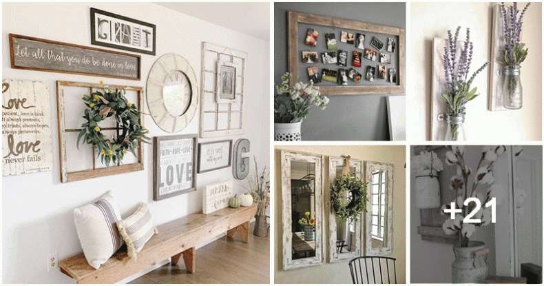 Natural materials and traditional techniques in farmhouse wall decor