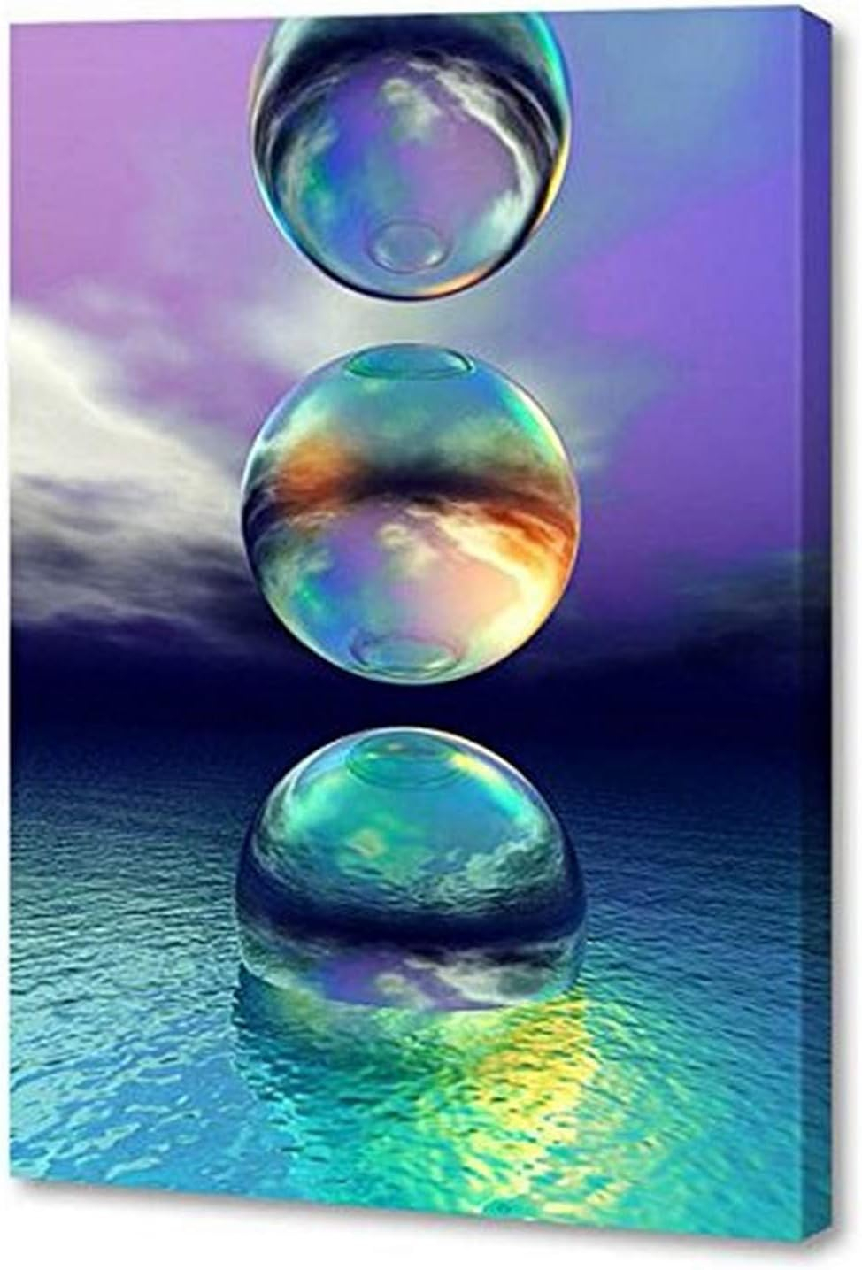 Understanding the Artistic Technique Behind Aqua Spheres on Gold Shagreen Canvas