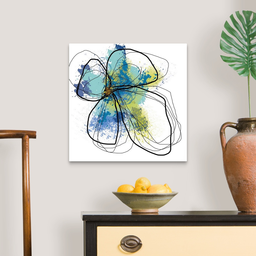 Rediscovering Traditional Methods in Modern Azure Bloom Wall Art