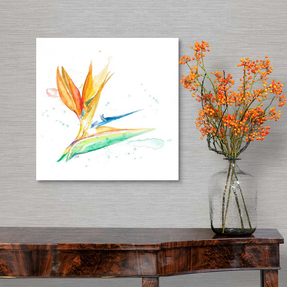 Bird of Paradise II as Contemporary Floral Expression in Interior Design