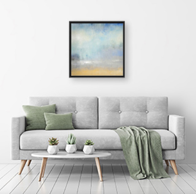 Coastal Downpour B Framed Canvas Wall Art By Norman Wyatt Jr., 30"X30 ... in Ready2Hangart 'Coastal Downpour A' By Norman Wyatt, Jr Canvas Art, 20" Hx20