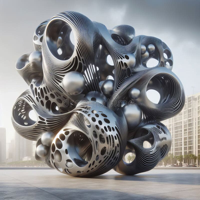 Balancing Complexity and Harmony in Textured Metallic Art Installations