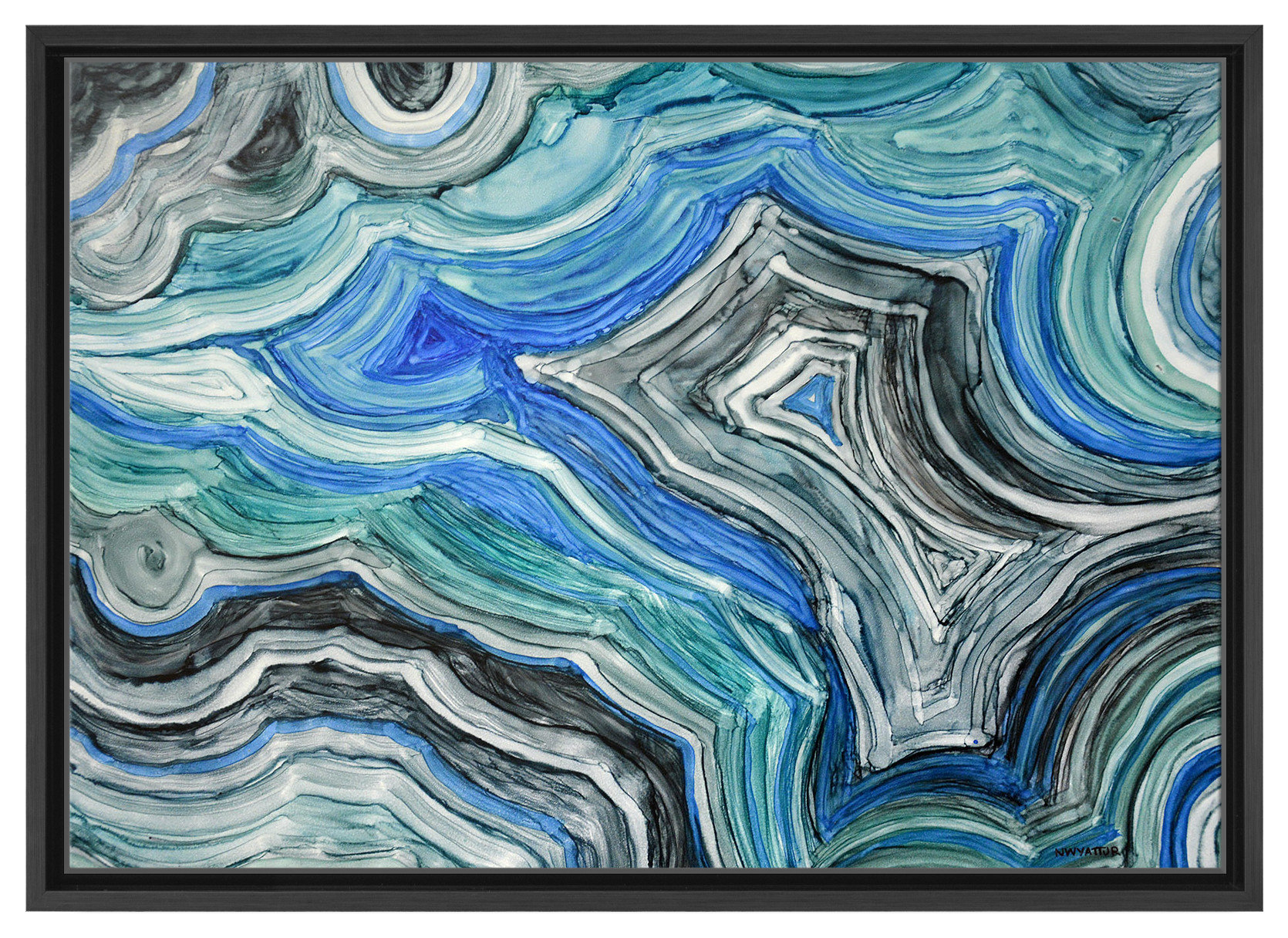 Cool Agate Framed Canvas Wall Art By Norman Wyatt Jr., 16"X12 ... regarding Art Analysis of Ready2Hangart Diamond Shores by Norman Wyatt Jr