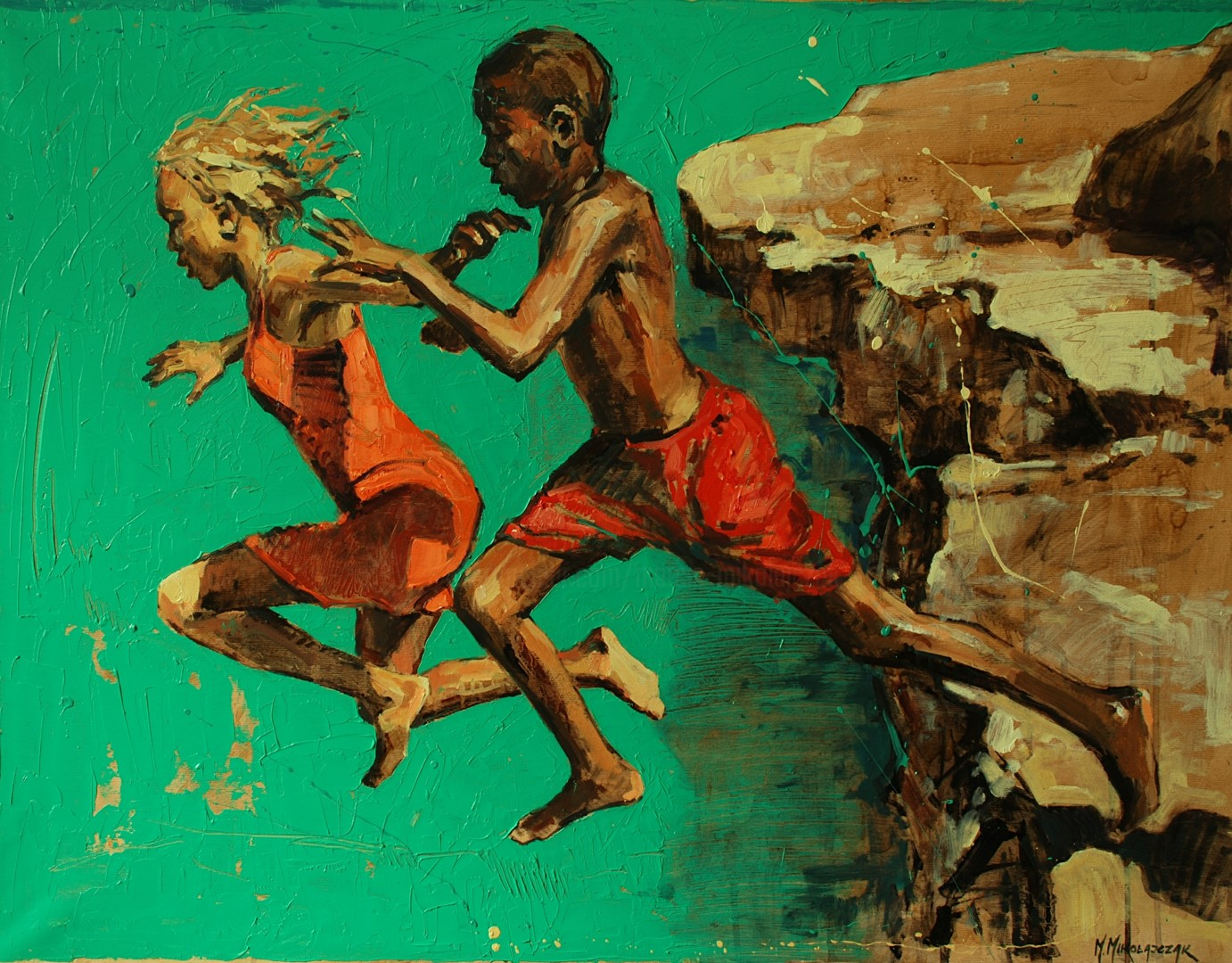 Courage, Painting By Marcin Mikołajczak | Artmajeur regarding Ready2Hangart Courage Is Grace By Olivia Rose Canvas Art , 30" Hx30" W