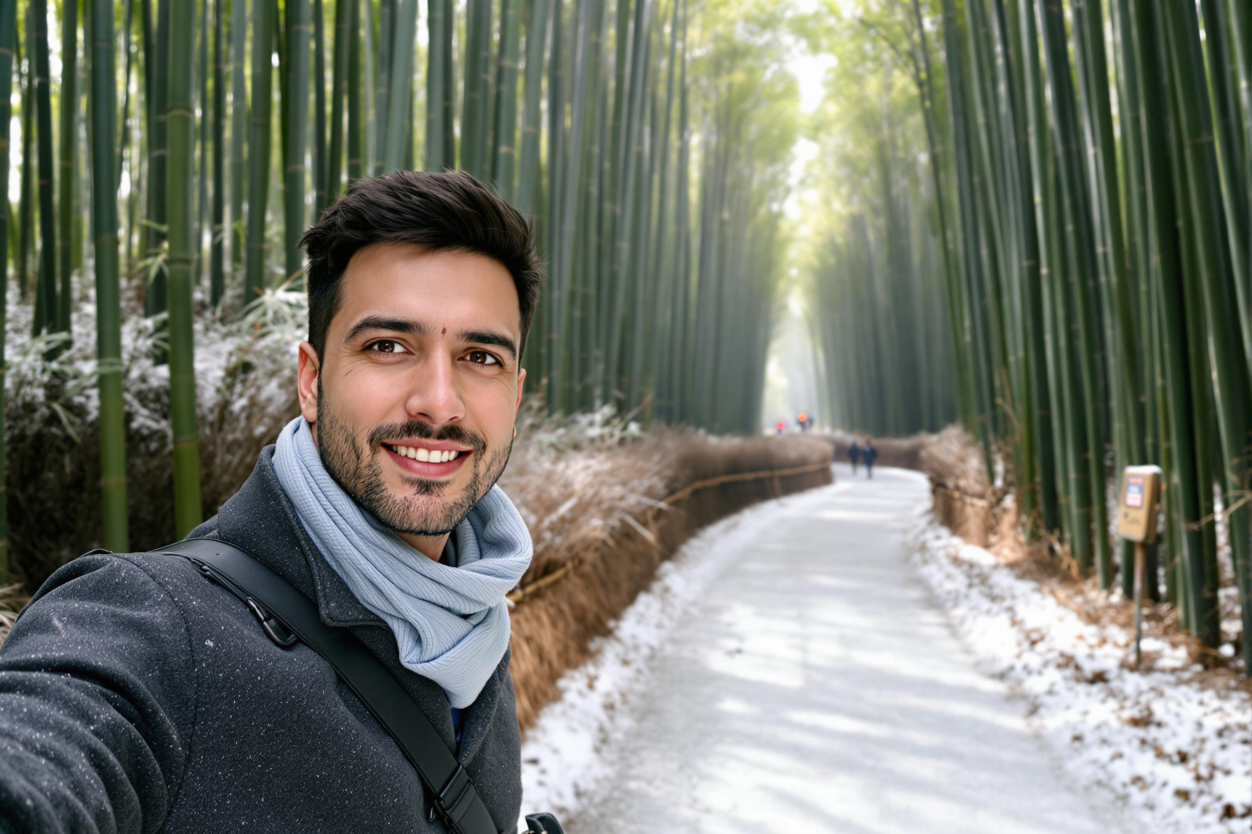 Day 3 Kyoto's Winter Serenity: Discovering Arashiyama's Tranquil Beauty pertaining to "Arashiyama Bamboo Path Japan" Forest Canvas Wall Art Print, 4 Panels