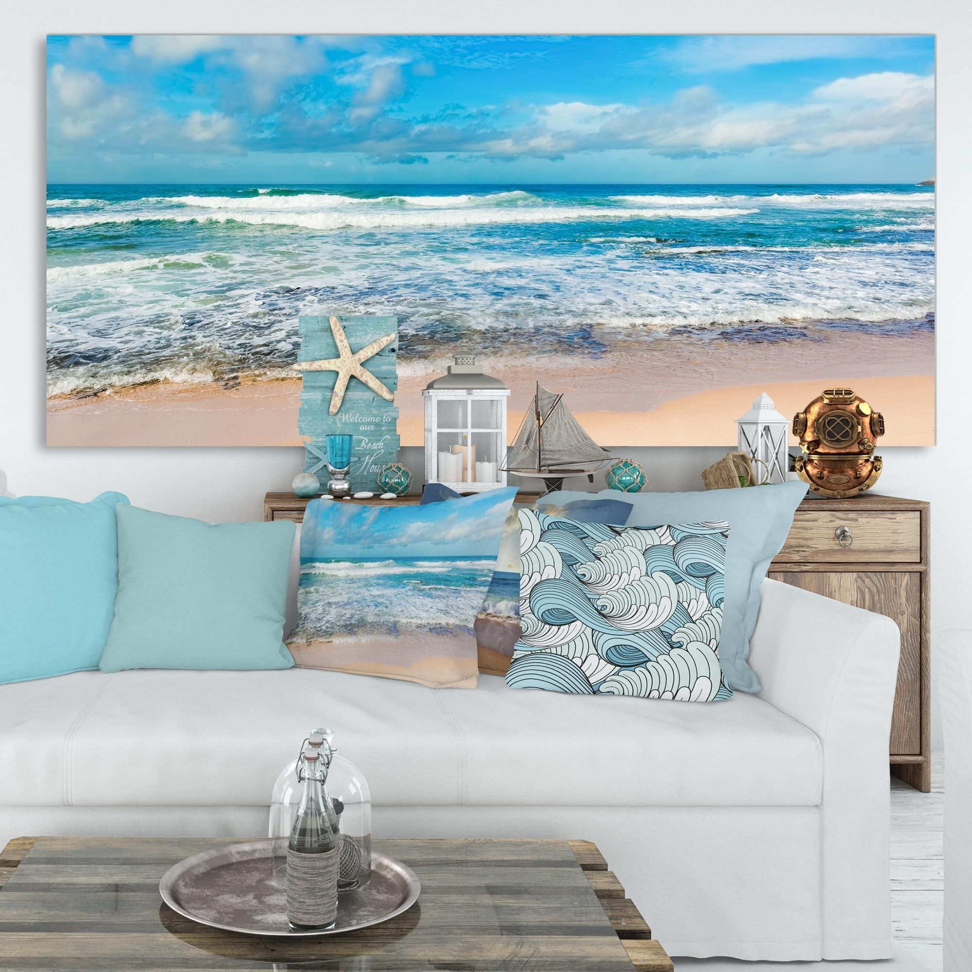 How Seashore Canvas Wall Art Transforms Interior Spaces with Oceanic Beauty