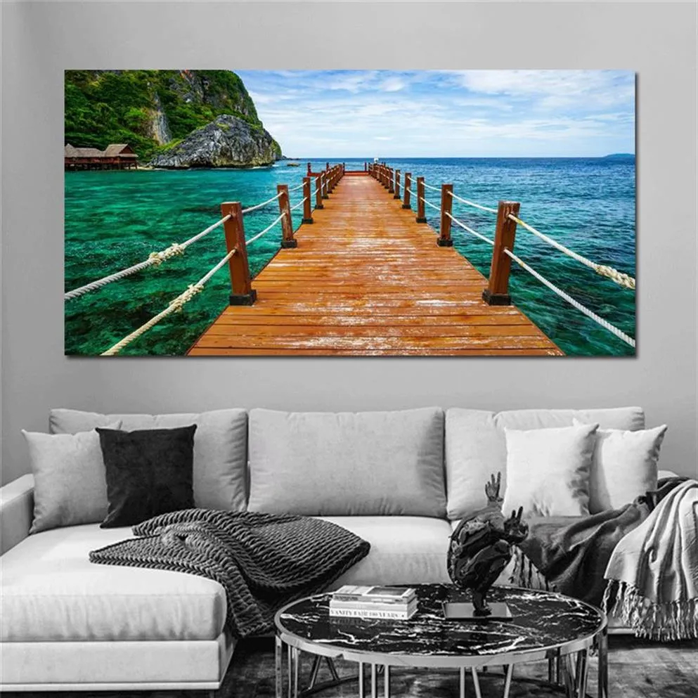 How wooden bridge canvas art transforms indoor spaces
