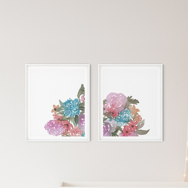 Diptych Art - Etsy within Understanding the Artistry Behind Modern Floral Diptych Wall Art