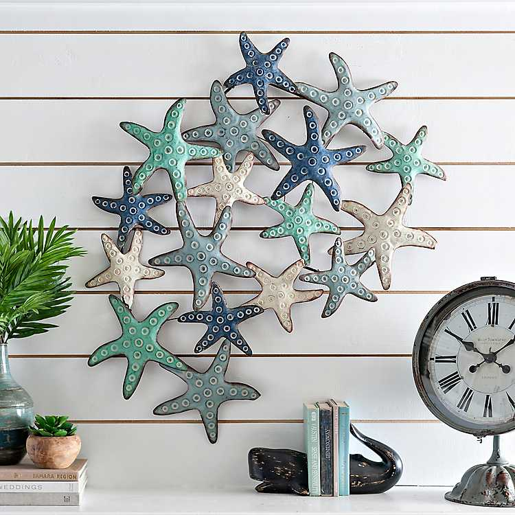 Distressed Starfish Metal Wall Plaque From Kirkland's | Starfish Wall ... within Understanding the Aesthetic Appeal of Sea Pier Metal Art in Coastal Decor
