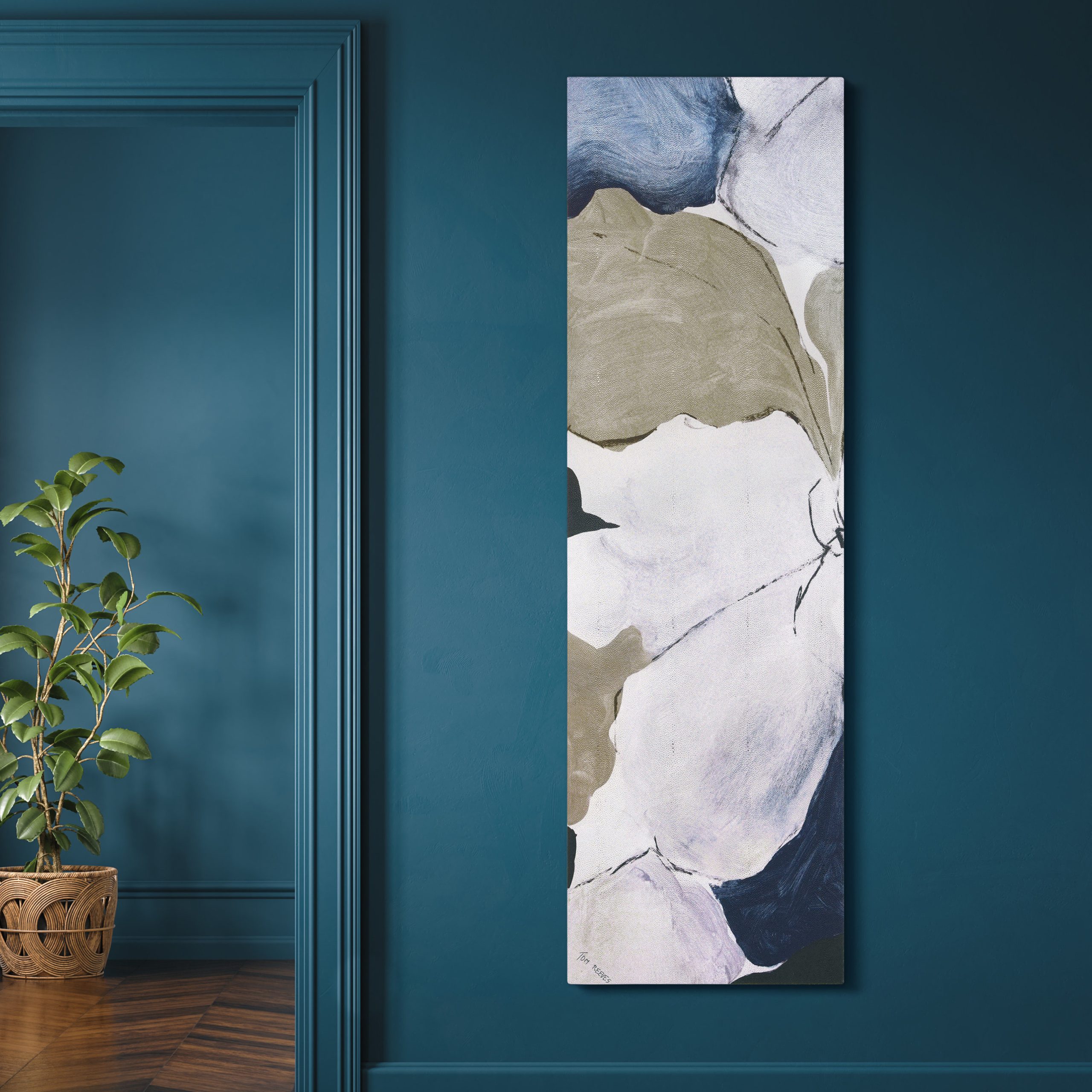Creating Visual Balance with Colorful Silver Shagreen Canvas Wall Art