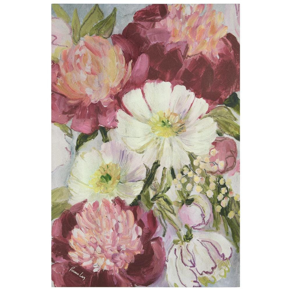 Creating Visual Poetry Through Gold Shagreen Flower Canvas Art