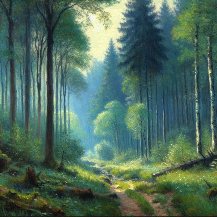 The Technique and Craftsmanship of Creating Authentic White Forest Oil Paintings
