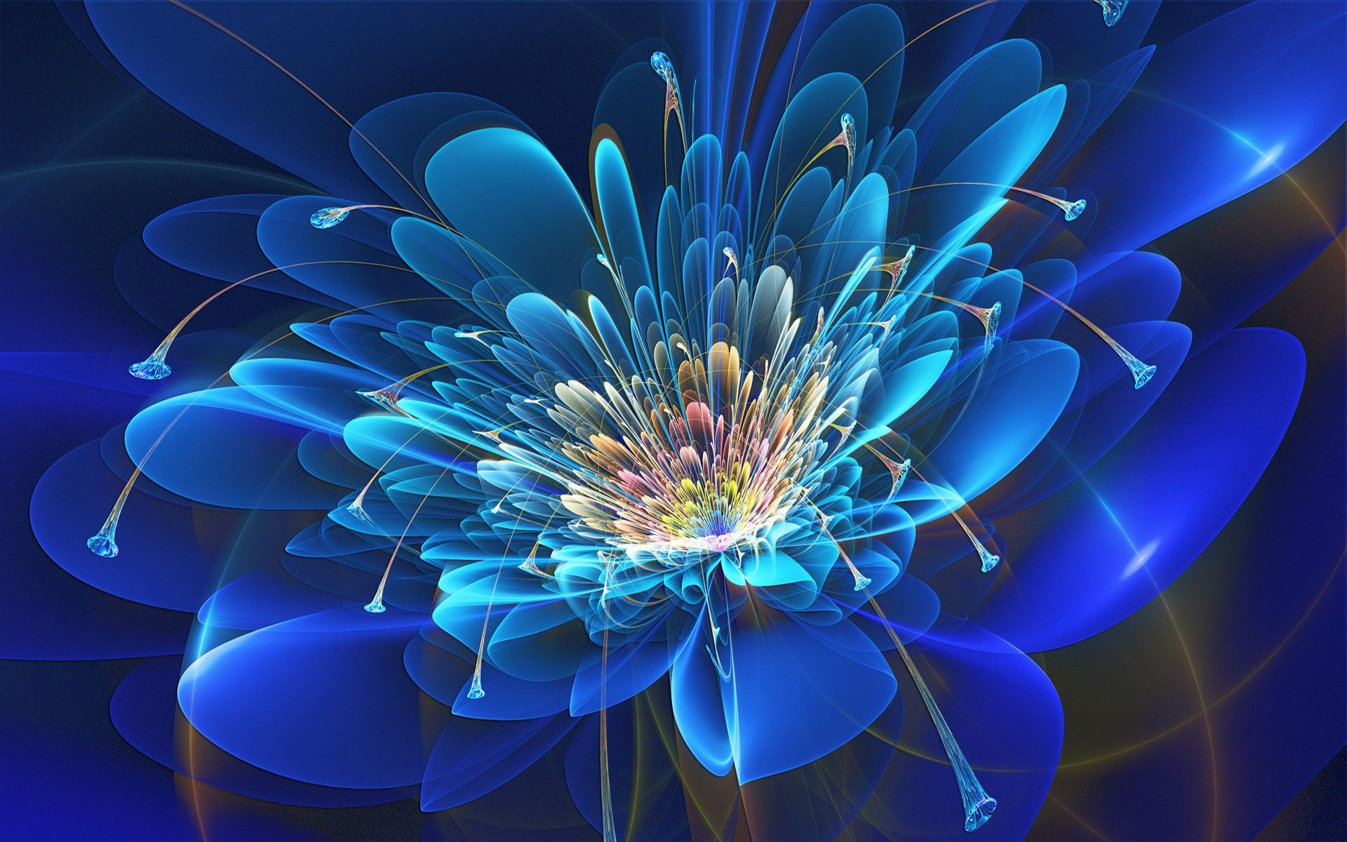 Understanding the Science Behind Lighted Blue Fractal Floral Art