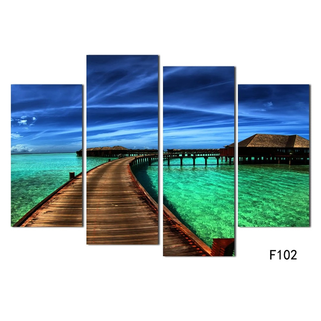 Exploring the Visual Impact of Four-Panel Landscape Canvas Prints