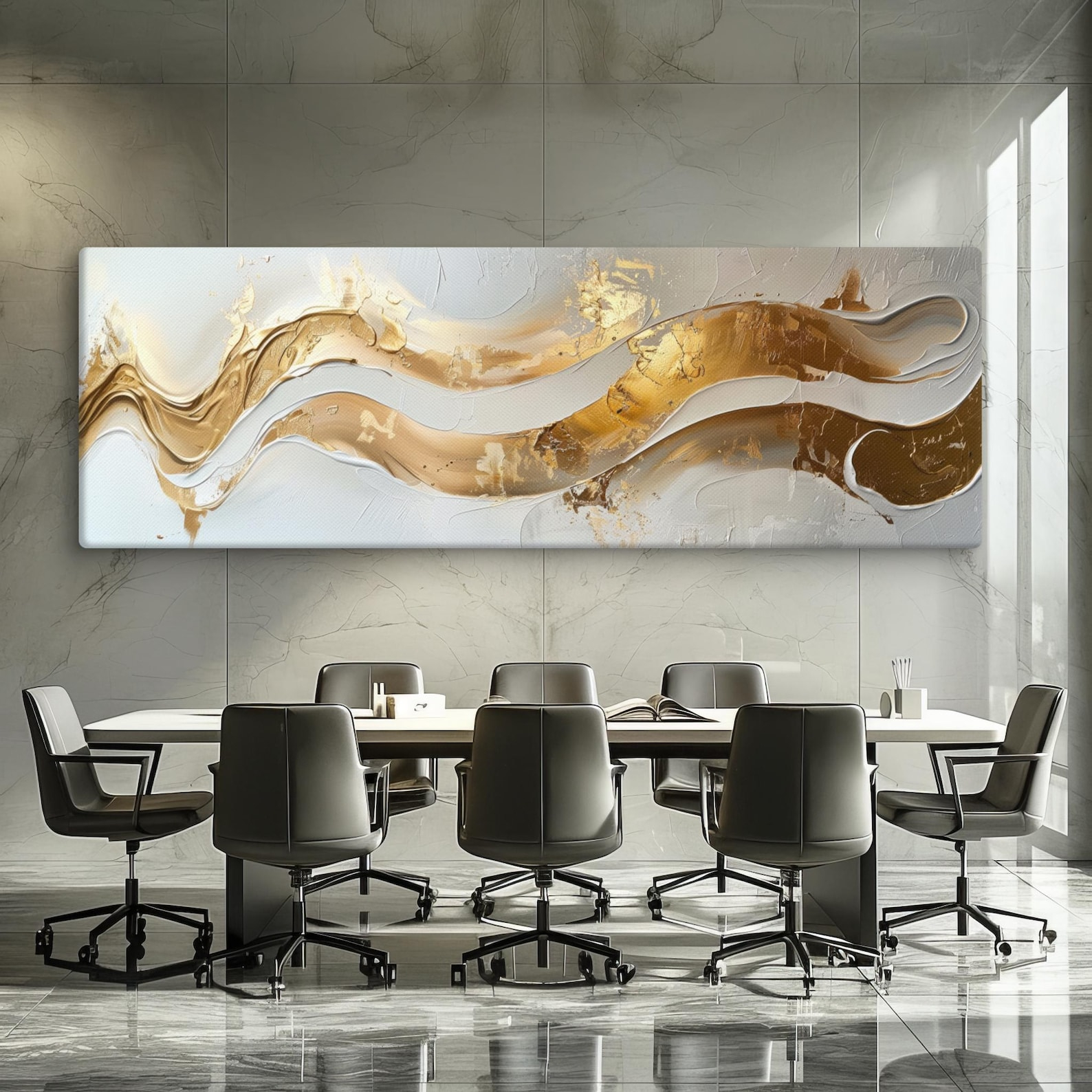 Exploring the Artistic Vision Behind Gold Waves Abstract Wall Art