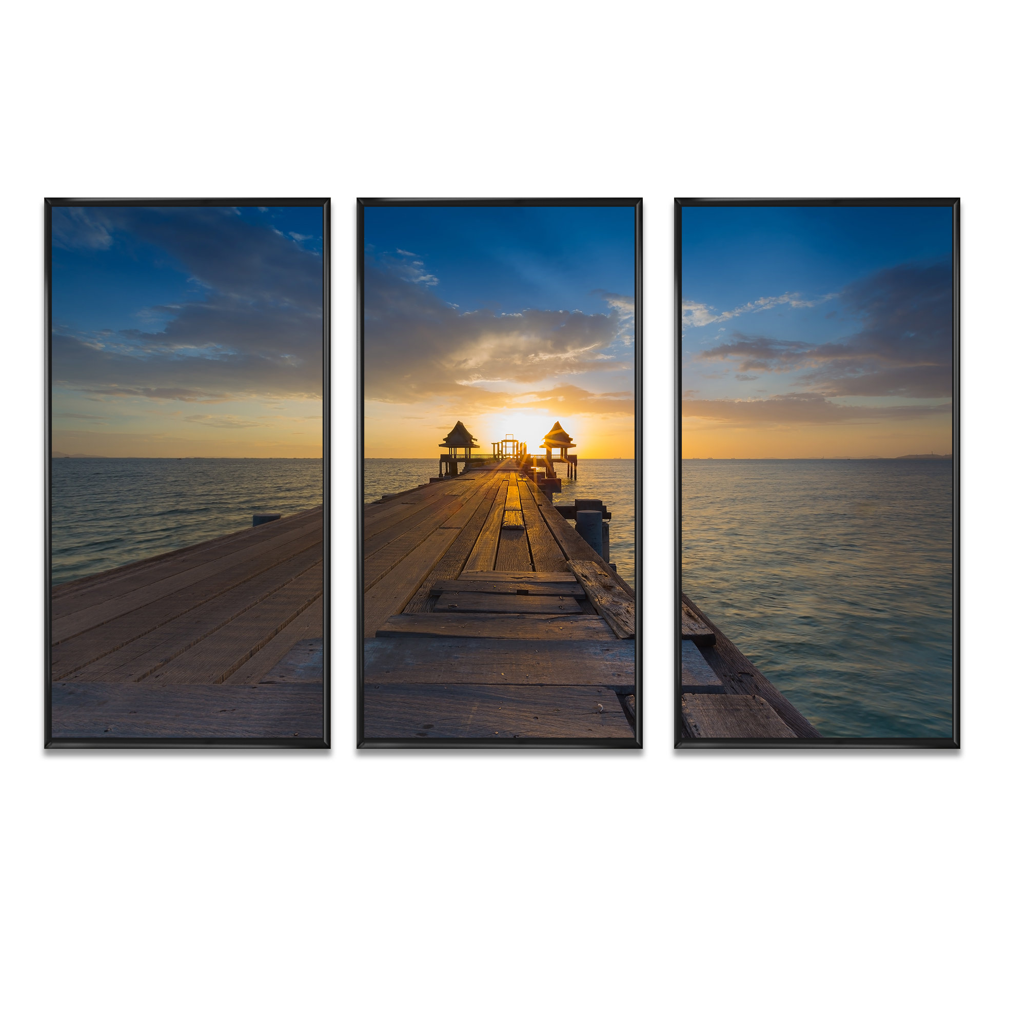 The Timeless Appeal of Setting Sun Pier Scenes in Wall Art