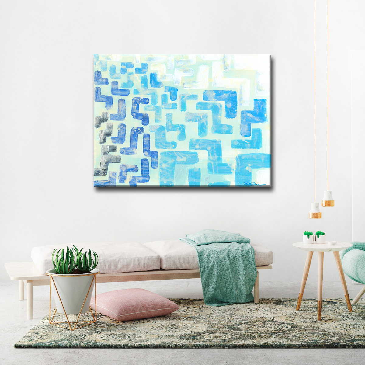 Analyzing the Visual Harmony in Ready2hangart’s Island Balance Canvas Series