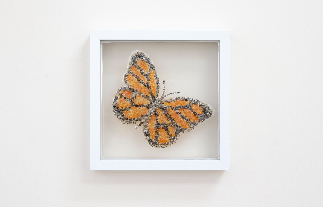 Monarch Butterfly, Butterfly Glass Art, Glass Wall Art, Glass Art ... throughout How Monarch Set Crystallus Epoxy Coating Enhances Butterfly Canvas Wall Art Durability