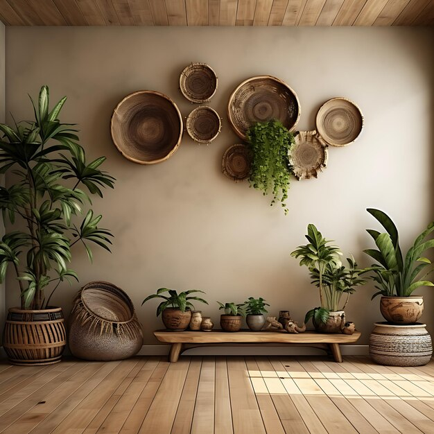 Premium Photo | Transforming Spaces Captivating Wall Decor Backgrounds ... regarding Transforming Spaces with Rustic Wood Panel Wall Art Collections