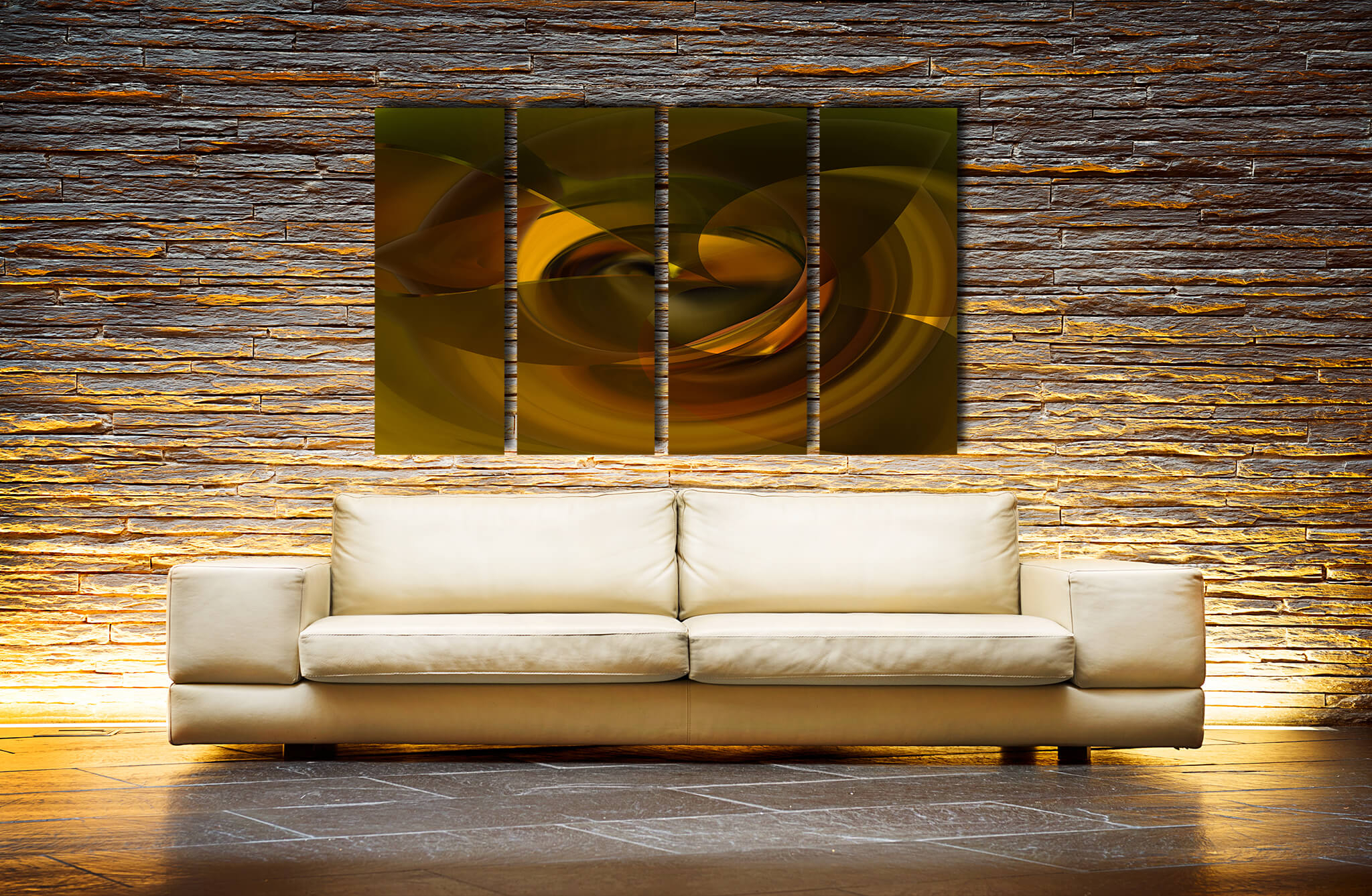 Quadriptych Four-Panel Artwork - Franklin Arts throughout "Brown Rocky Forest Panorama" Landscape Wall Art Canvas Print, 4 Panels