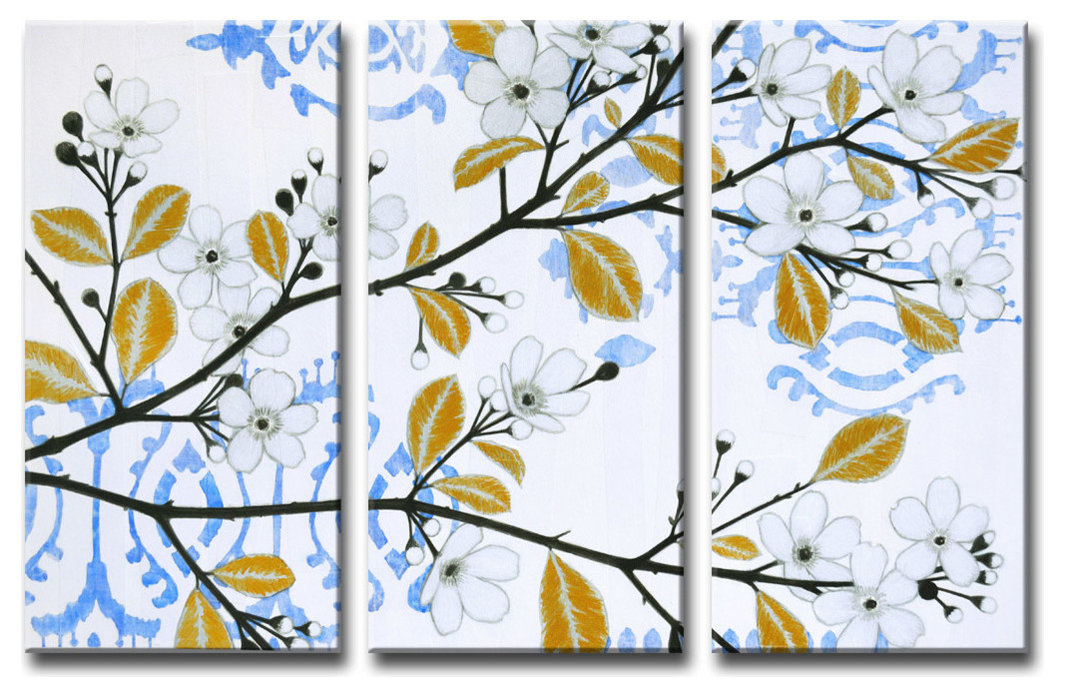 Exploring the Artistic Vision Behind Ikat Cherry Blossom Canvas Art