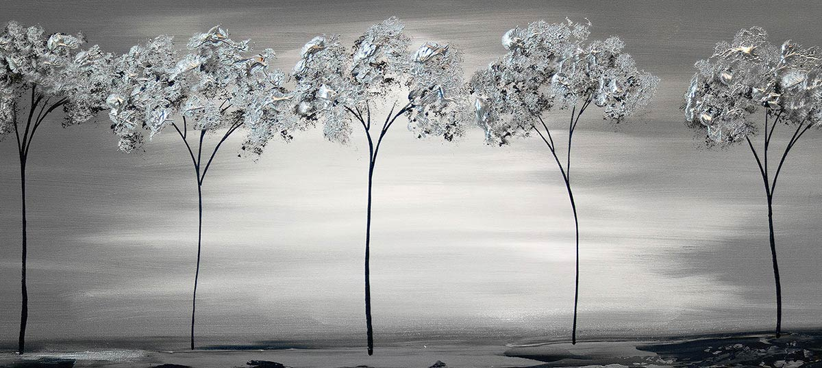 Silver Wall Art Canvas At David Frakes Blog with "Colorful Harmony I&amp;Ii" Colorful Silver Shagreen Wrapped Canvas Wall Art Set