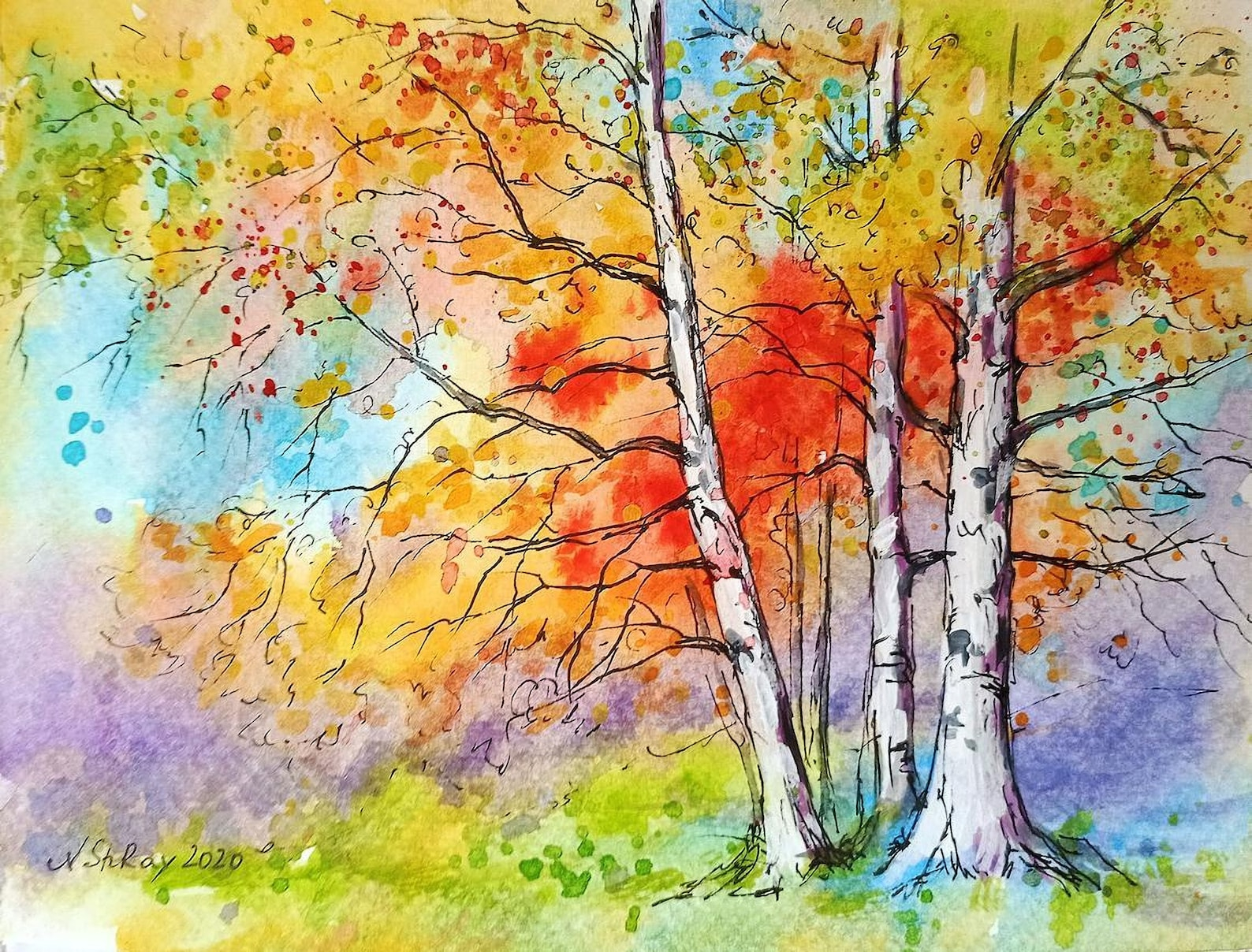 Mastering the art of creating your own autumn forest watercolor series