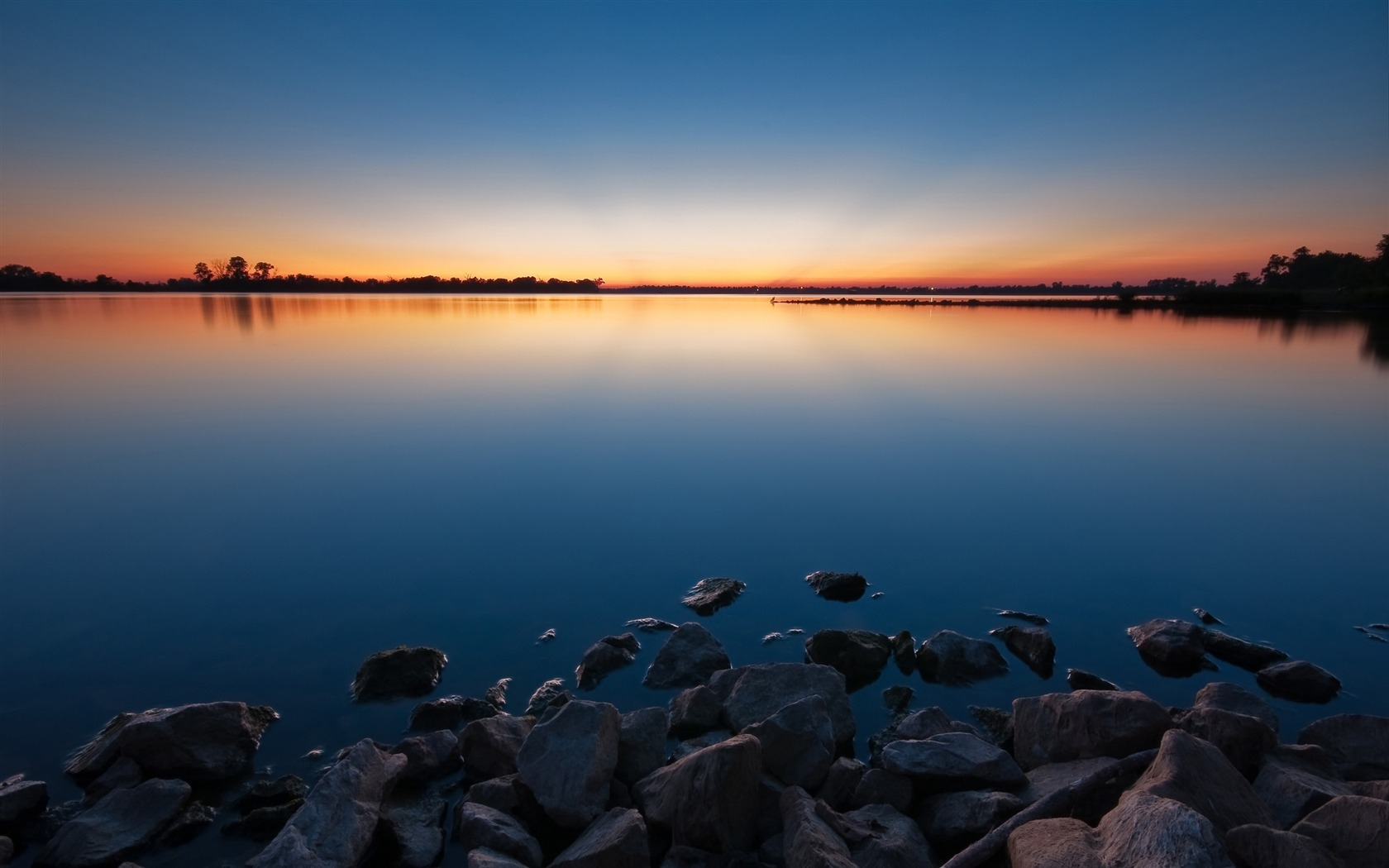 Stones Water-Landscape Widescreen Wallpaper Preview | 10Wallpaper.com with "Large Rocks Under Bridge In Creek" Landscape Photo Wall Art, 4 Panels