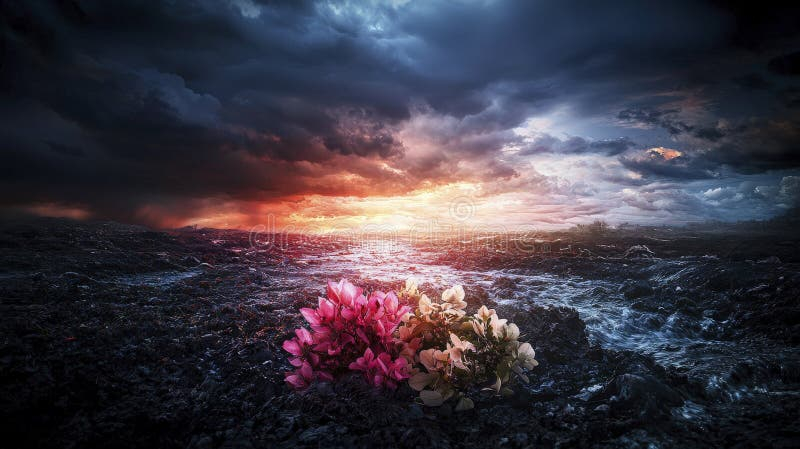 Exploring the Emotional Landscape of Coastal Downpour B