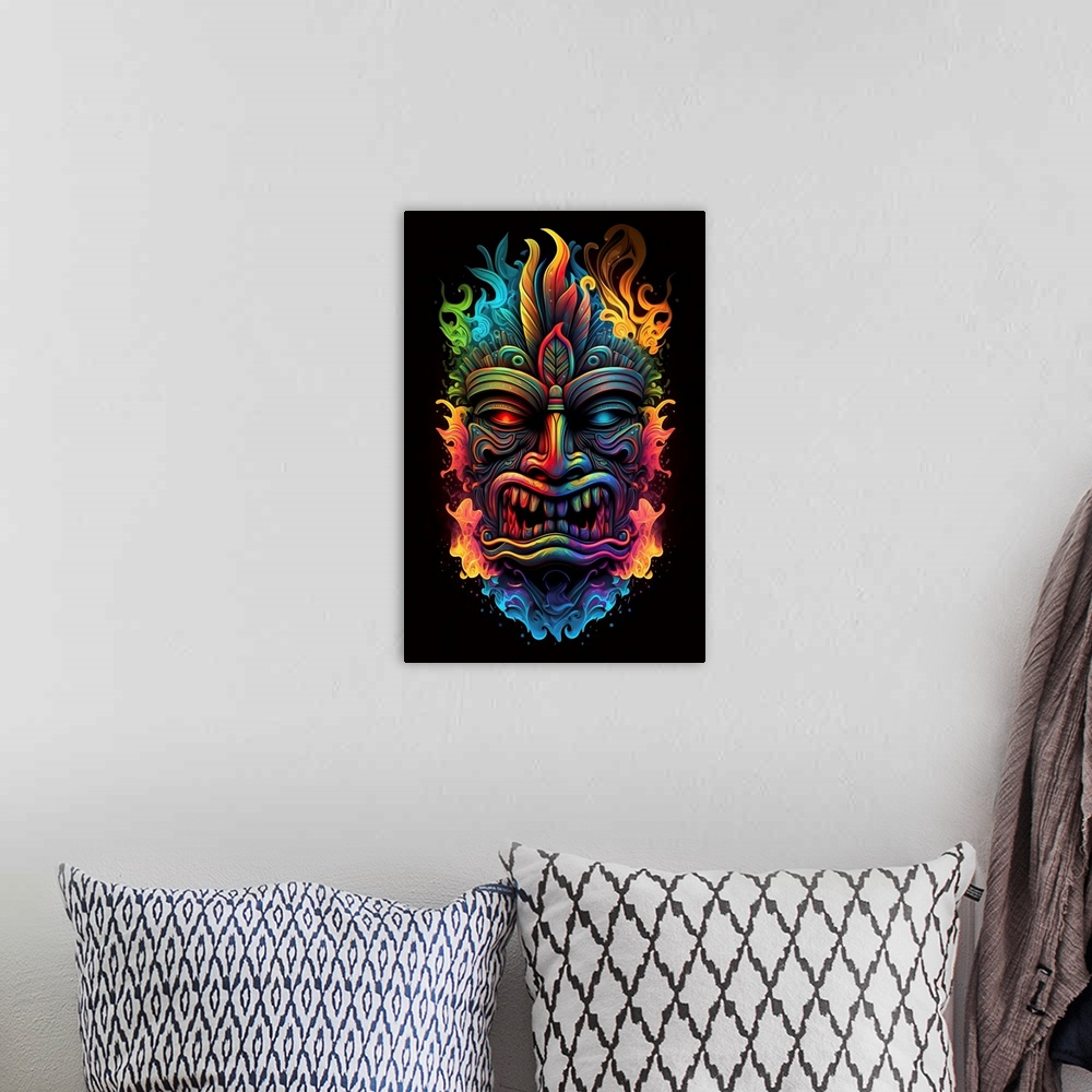 Tiki Iii Wall Art, Canvas Prints, Framed Prints, Wall Peels | Great Big ... pertaining to Ready2Hangart Chris Doherty 'Niue Sunset Iii' 4-Piece Canvas Wall Art