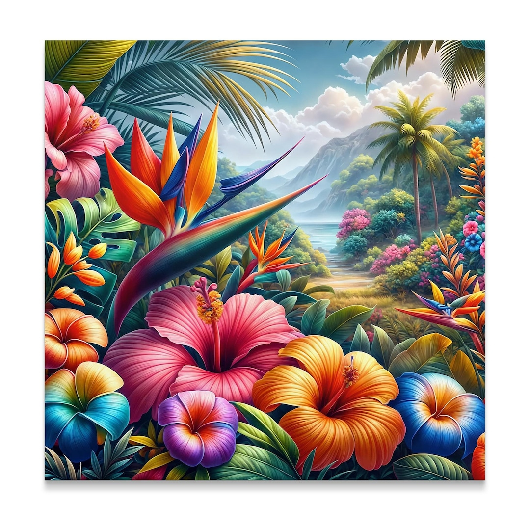 Understanding the Artistic Elements of Tropical Paradise Wall Art