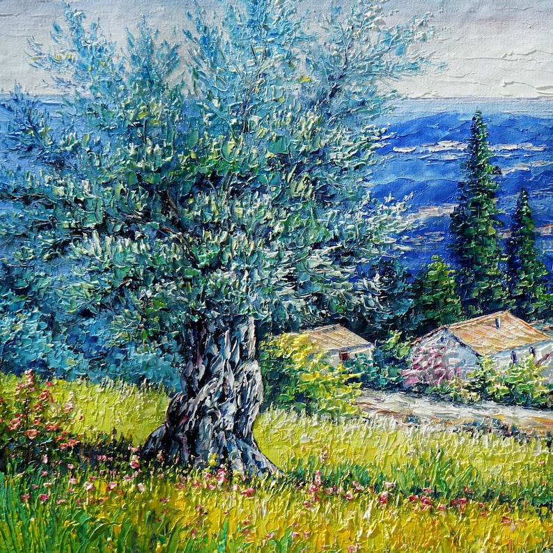 Tuscany Olive Tree Oil Painting Provence Landscape Art Mediterranean ... with How Landscape Art Captures the Essence of Coastal Provence