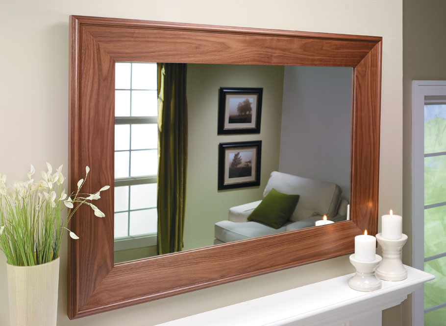 Walnut Mirror Frame | Woodworking Project | Woodsmith Plans intended for Champagne Bead Beveled Rectangle Solid Wood Framed Wall Mirror,Multi Size
