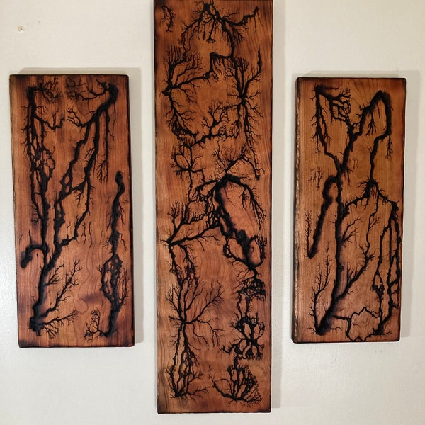 Creating Balance in 3 Panel Wood Burned Artwork